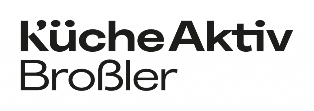 Küche Aktiv Broßler – Logo schwarz, zweizeilig